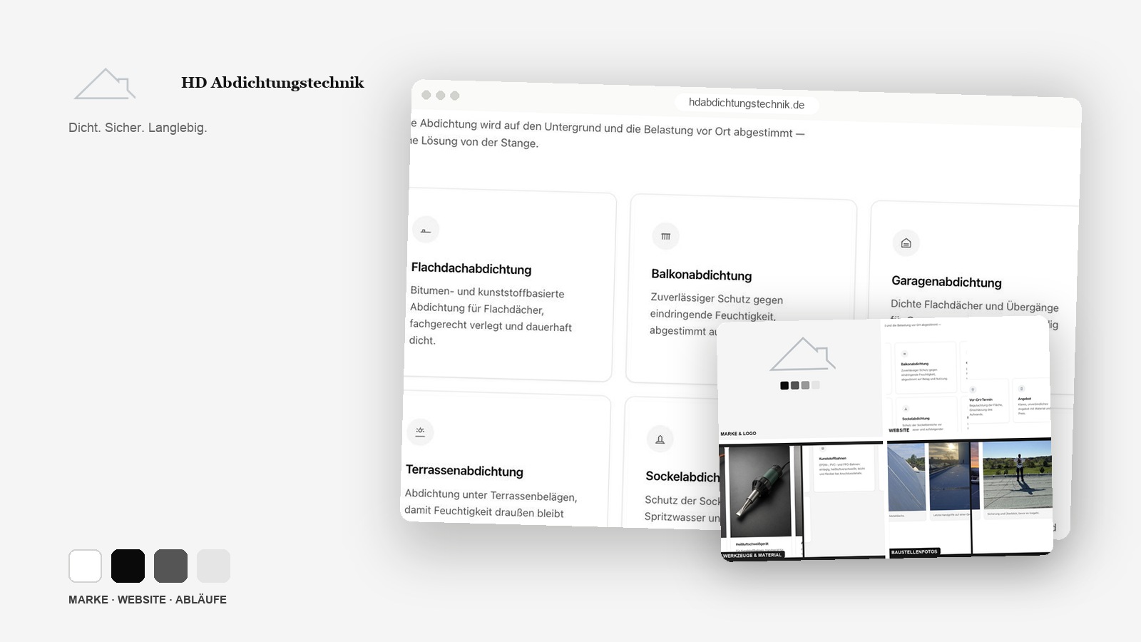 Marke und Website von HD Abdichtungstechnik